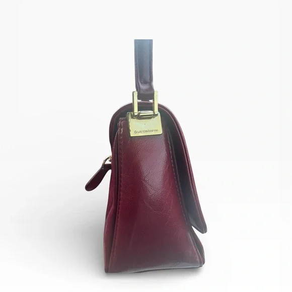 Euro Girl Style Liz Claiborne Capsule Wardrobe Piece Red Leather Shoulder Bag - Picture 5 of 5